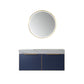 Alicante 48" Vanity in Classic Blue with White Sintered Stone Countertop and undermount sink With Mirror