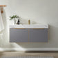 Alicante 48" Vanity in Grey with White Sintered Stone Countertop and undermount sink Without Mirror