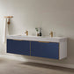 Alicante 72" Vanity in Classic Blue with White Sintered Stone Countertop and undermount sink Without Mirror