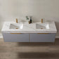 Alicante 72" Vanity in Grey with White Sintered Stone Countertop and undermount sink Without Mirror