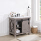 Cortes 36" Single Sink Bath Vanity in Classical Grey with White Composite Countertop