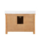 Cortes 48" Single Sink Bath Vanity in Weathered Pine with White Composite Countertop