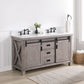 Cortes 60" Double Sink Bath Vanity in Classical Grey with White Composite Countertop