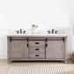 Cortes 72" Double Sink Bath Vanity in Classical Grey with White Composite Countertop