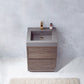 Huesca 24" Single Sink Bath Vanity in North Carolina Oak with Grey Composite Integral Square Sink Top