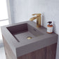 Huesca 24" Single Sink Bath Vanity in North Carolina Oak with Grey Composite Integral Square Sink Top
