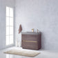 Huesca 36" Single Sink Bath Vanity in North Carolina Oak with Grey Composite Integral Square Sink Top