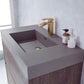 Huesca 36" Single Sink Bath Vanity in North Carolina Oak with Grey Composite Integral Square Sink Top