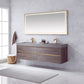 Palencia 72" Double Sink Wall-Mount Bath Vanity in North Carolina Oak with Grey Composite Integral Square Sink Top and Mirror