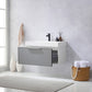Vegadeo 36" Single Sink Bath Vanity in Grey with White One-Piece Composite Stone Sink Top