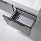 Vegadeo 48" Single Sink Bath Vanity in Grey with White One-Piece Composite Stone Sink Top and Mirror