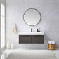 Vegadeo 48" Single Sink Bath Vanity in Suleiman Oak with White One-Piece Composite Stone Sink Top and Mirror