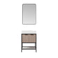 Marcilla 24" Single Sink Bath Vanity in Almond Coffee with One-Piece Composite Stone Sink Top and Mirror