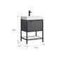 Marcilla 24" Single Sink Bath Vanity in Grey with One-Piece Composite Stone Sink Top and Mirror