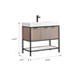 Marcilla 36" Single Sink Bath Vanity in Almond Coffee with One-Piece Composite Stone Sink Top