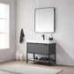 Marcilla 36" Single Sink Bath Vanity in Grey with One-Piece Composite Stone Sink Top and Mirror