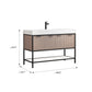 Marcilla 48" Single Sink Bath Vanity in Almond Coffee with One-Piece Composite Stone Sink Top and Mirror