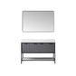 Marcilla 48" Single Sink Bath Vanity in Grey with One-Piece Composite Stone Sink Top and Mirror
