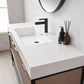 Marcilla 60" Single Sink Bath Vanity in Almond Coffee with One-Piece Composite Stone Sink Top and Mirror