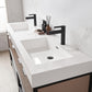 Marcilla 72" Double Sink Bath Vanity in Almond Coffee with One-Piece Composite Stone Sink Top