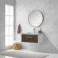 Caparroso 36" Single Sink Bath Vanity in Dark Walnut with Grey Sintered Stone Top and Mirror