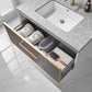 Caparroso 36" Single Sink Bath Vanity in Dark Walnut with Grey Sintered Stone Top and Mirror