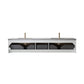 Caparroso 84" Double Sink Bath Vanity in Dark Walnut  with Grey Sintered Stone Top