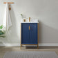 Granada 24" Vanity in Royal Blue with White Composite Grain Stone Countertop Without Mirror