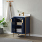 Granada 24" Vanity in Royal Blue with White Composite Grain Stone Countertop Without Mirror