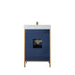 Granada 24" Vanity in Royal Blue with White Composite Grain Stone Countertop Without Mirror