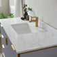 Granada 48" Vanity in Paris Grey with White Composite Grain Stone Countertop Without Mirror