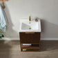 Donostia 24" Vanity in Walnut with Ceramic under-mount Sink Without Mirror