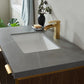 Donostia 36" Vanity in Walnut with Grey Composite Armani limestone board stone countertop Without Mirror