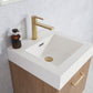 Alistair 18" Single Sink Bath Vanity in North American Oak with Whole Artificial Stone Basin Top and Mirror