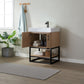 Alistair 24B" Single Vanity in North American Oak with White Grain Stone Countertop Without Mirror