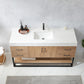 Alistair 60BS" Single Sink Bath Vanity in North American Oak with White Grain Stone Countertop
