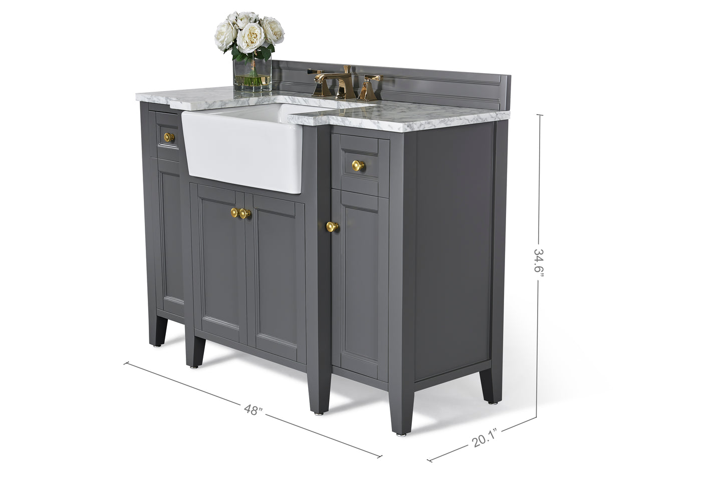 Adeline 48 in. Bath Vanity Set in Sapphire Gray