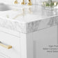 Elizabeth 48 in. Bath Vanity Set in White with Gold Hardware