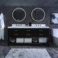 Elizabeth 72 in. Bath Vanity Set in Black Onyx with Gold Finish Hardware