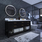 Elizabeth 72 in. Bath Vanity Set in Black Onyx with Gold Finish Hardware