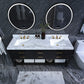 Elizabeth 72 in. Bath Vanity Set in Black Onyx with Gold Finish Hardware