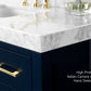 Elizabeth 72 in. Bath Vanity Set in Heritage Blue with Gold Finish Hardware