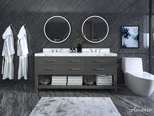 Elizabeth 72 in. Bath Vanity Set in Sapphire Gray