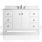 Kayleigh 48 in. Bath Vanity Set in White with Carrara White Marble Countertop