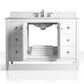 Kayleigh 48 in. Bath Vanity Set in White with Carrara White Marble Countertop