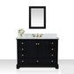 Audrey 48 in. Bath Vanity Set in Onyx Black with 28 in. Mirror