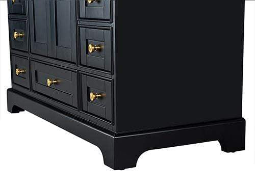 Audrey 48 in. Bath Vanity Set in Onyx Black with 28 in. Mirror