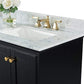 Audrey 60 in. Bath Vanity Set in Onyx Black with 24 in. Mirrors
