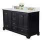 Audrey 60 in. Bath Vanity Set in Onyx Black with 24 in. Mirrors