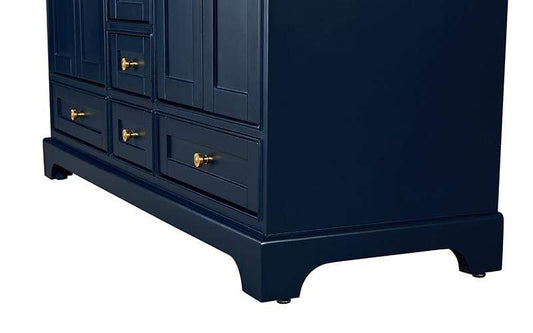 Audrey 60 in. Bath Vanity Set in Heritage Blue with 24 in. Mirrors